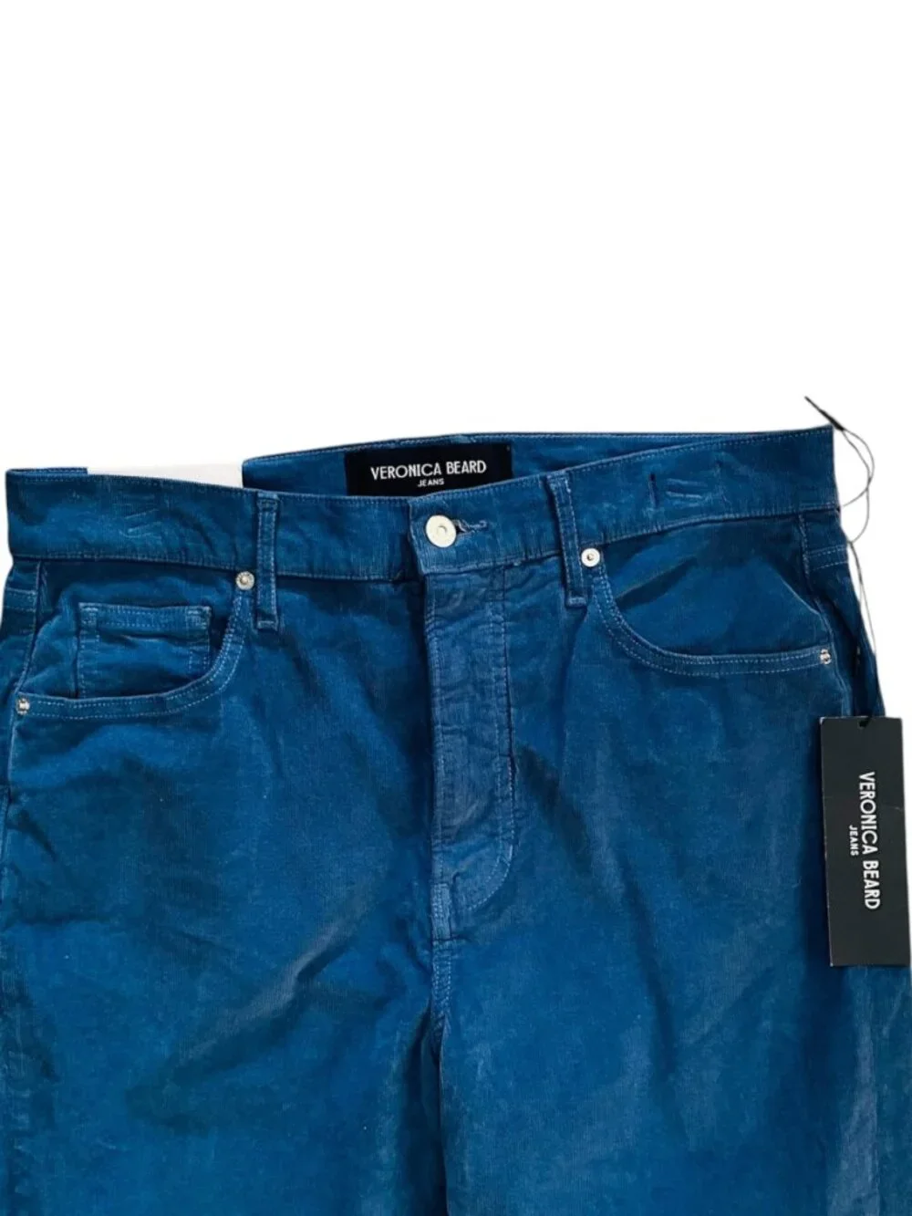 Veronica Beard Women's Size 31 Carson Ankle Flare Corduroy Bluestone Pants NEW